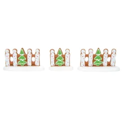 Gingerbread Xmas Fence St/3