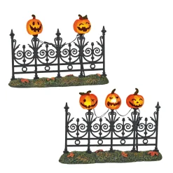 Jack-o-lantern Lit Fence