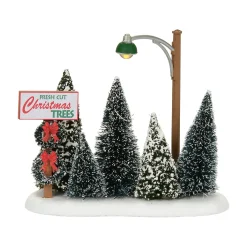 Lit Christmas Tree Lot