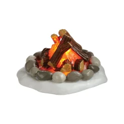 Lit Fire Pit
