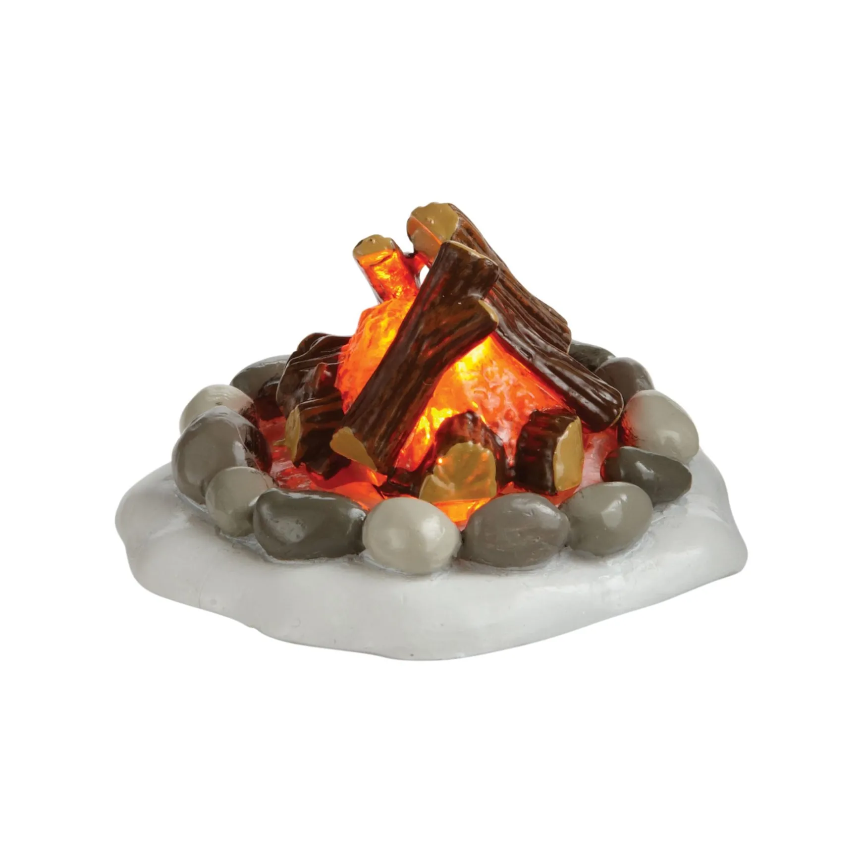 Lit Fire Pit