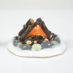 Lit Fire Pit