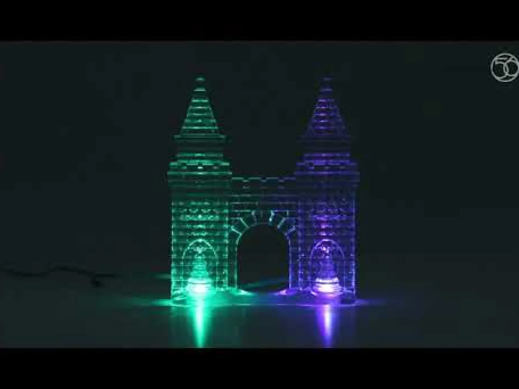 Lit Ice Castle Gate
