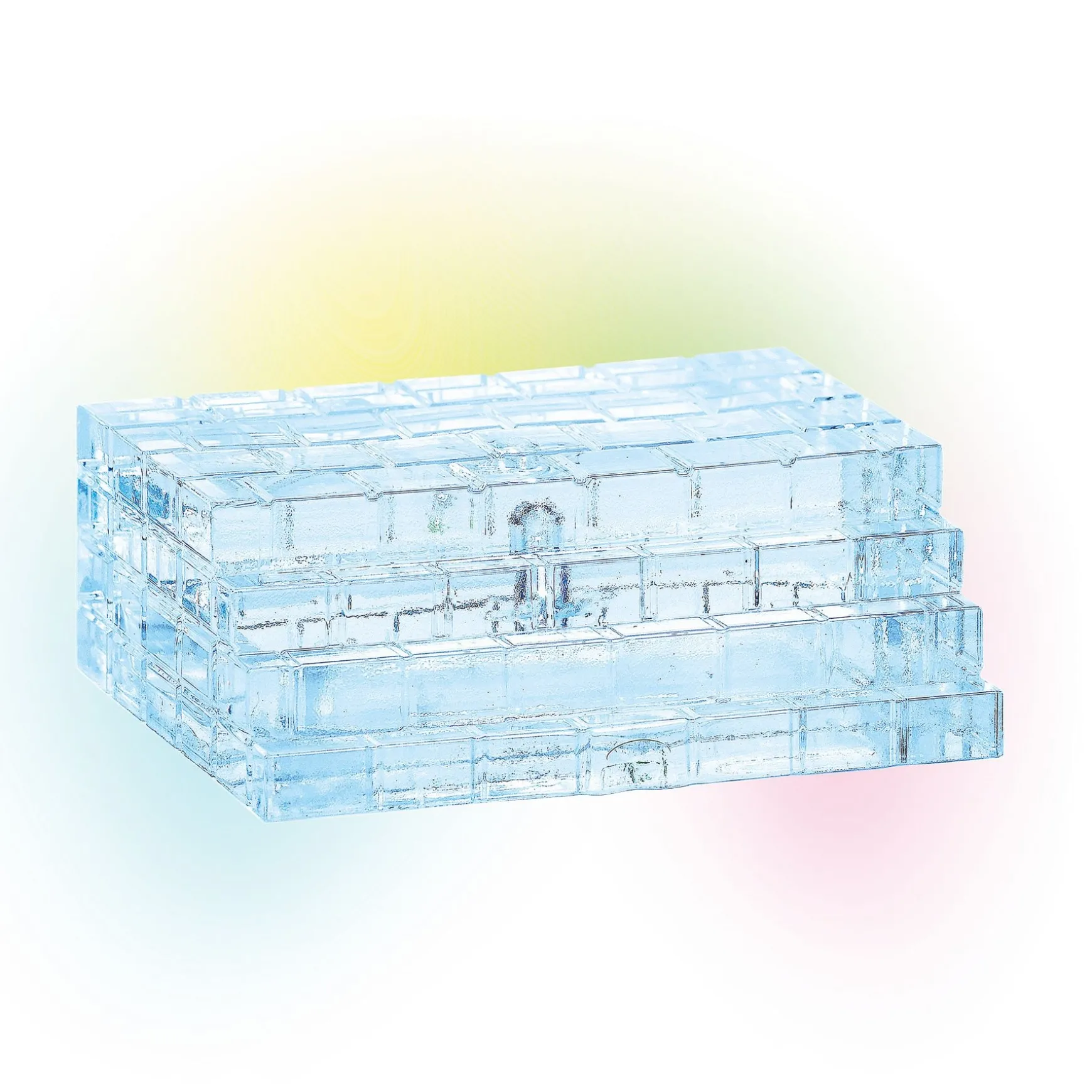 Lit Ice Castle Steps