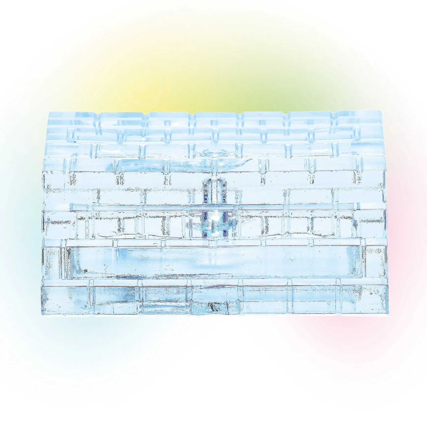 Lit Ice Castle Steps