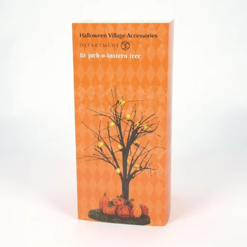Lit Jack-O-Lantern Tree