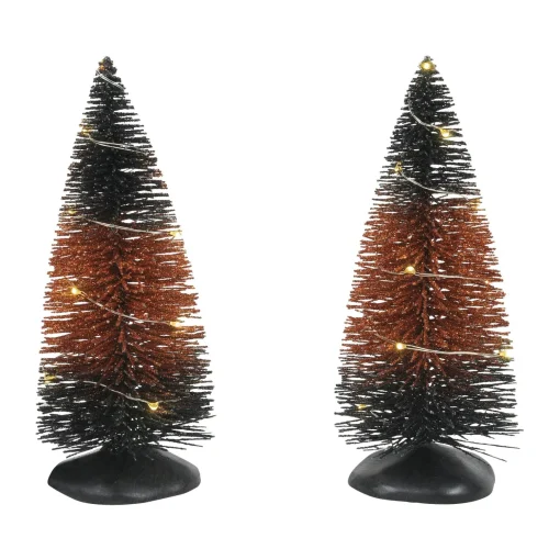 Trad'l LIT Hlwn Trees set of 2