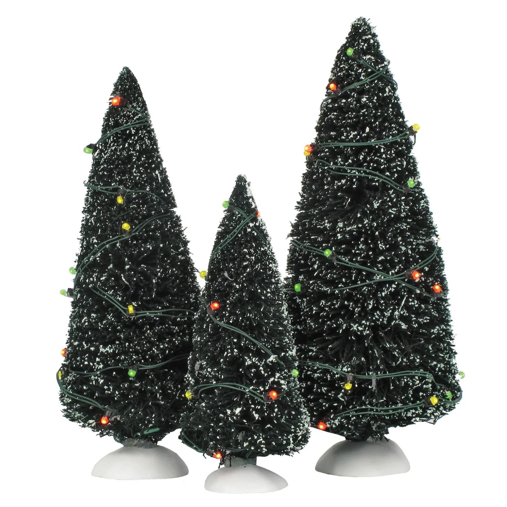Twinkling Lit Trees Green