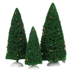 Twinkling Lit Trees Green